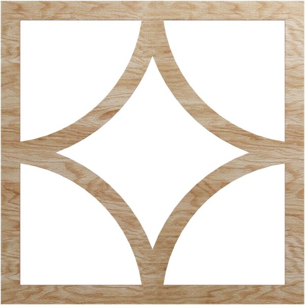 Ekena Millwork Statesman Wood Fretwork Pierced Ceiling Medallion, Red Oak, 30"OD x 19 1/4"ID x 3/8"T CMWP30X30X0375STRO - main